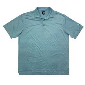 FJ FootJoy Polo Shirt Mens XL Extra Large Sky Blue Prescott Golf Club Droptail
